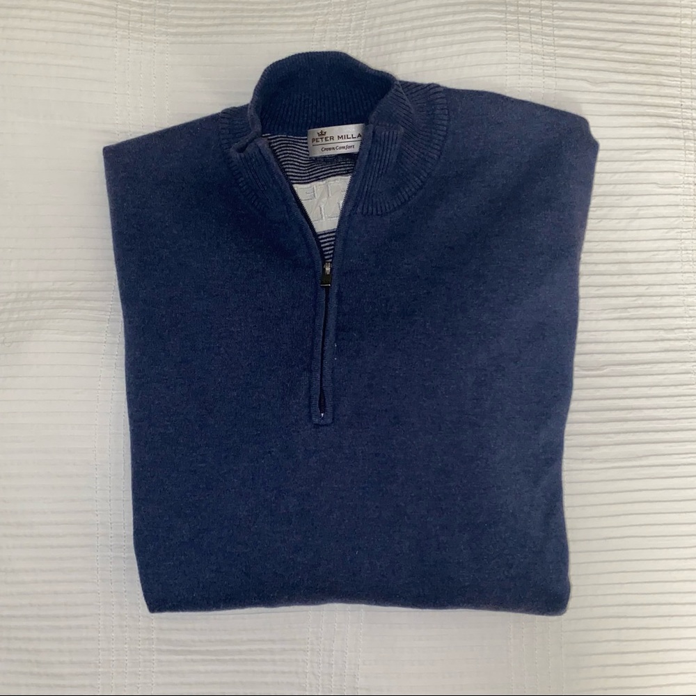 Peter Millar sz M Qtr zip Sweater PGA TOUR LOGO
